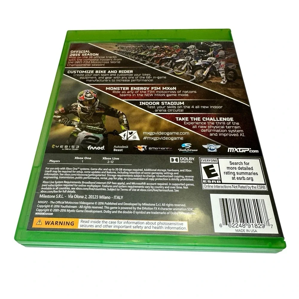MXGP2 Official Motocross Videogame Xbox One Racing Original Case & Disc